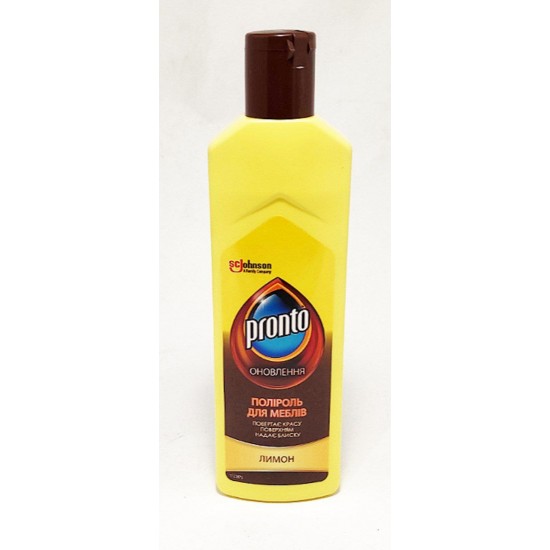 Рідина-поліроль д/меблів Pronto 0,3л Лимон (12шт/ящ)